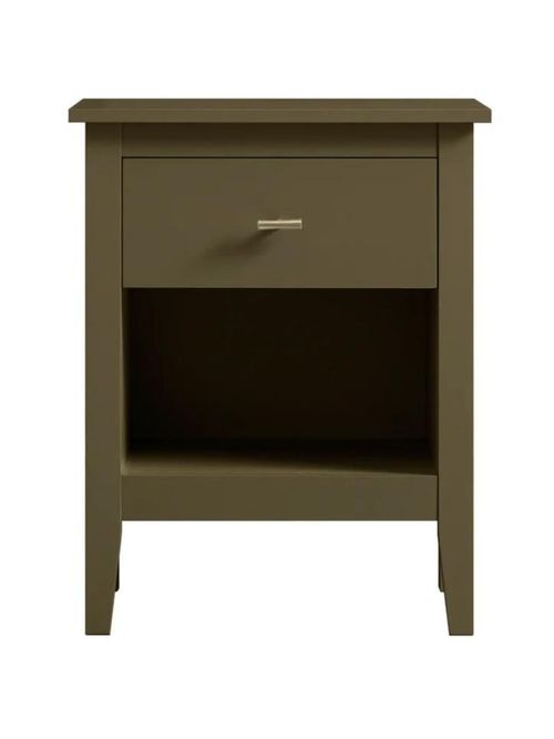 -Drawer Bedside Table, Olive Grove