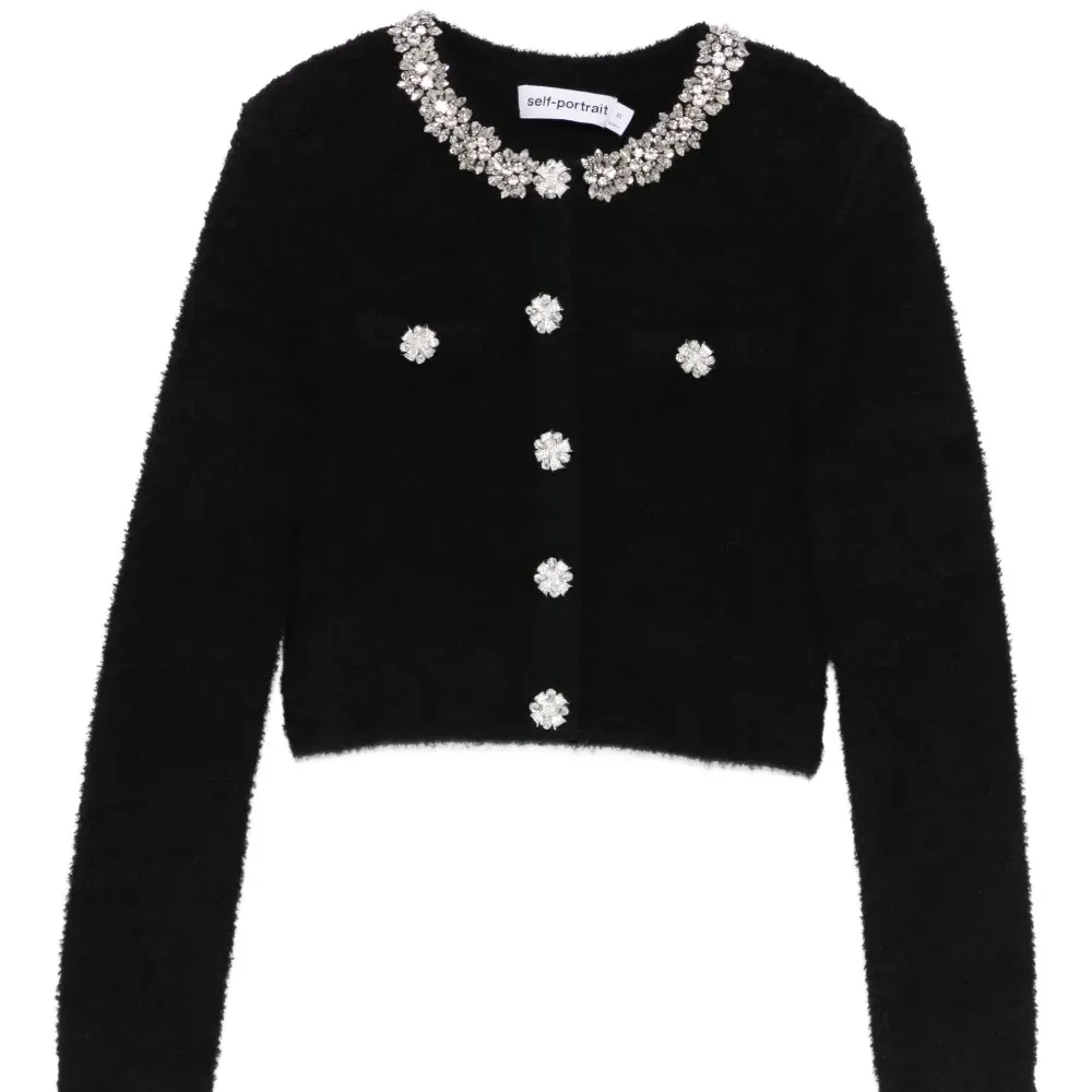Self-Portrait Embellished-Button Jacket | Xs