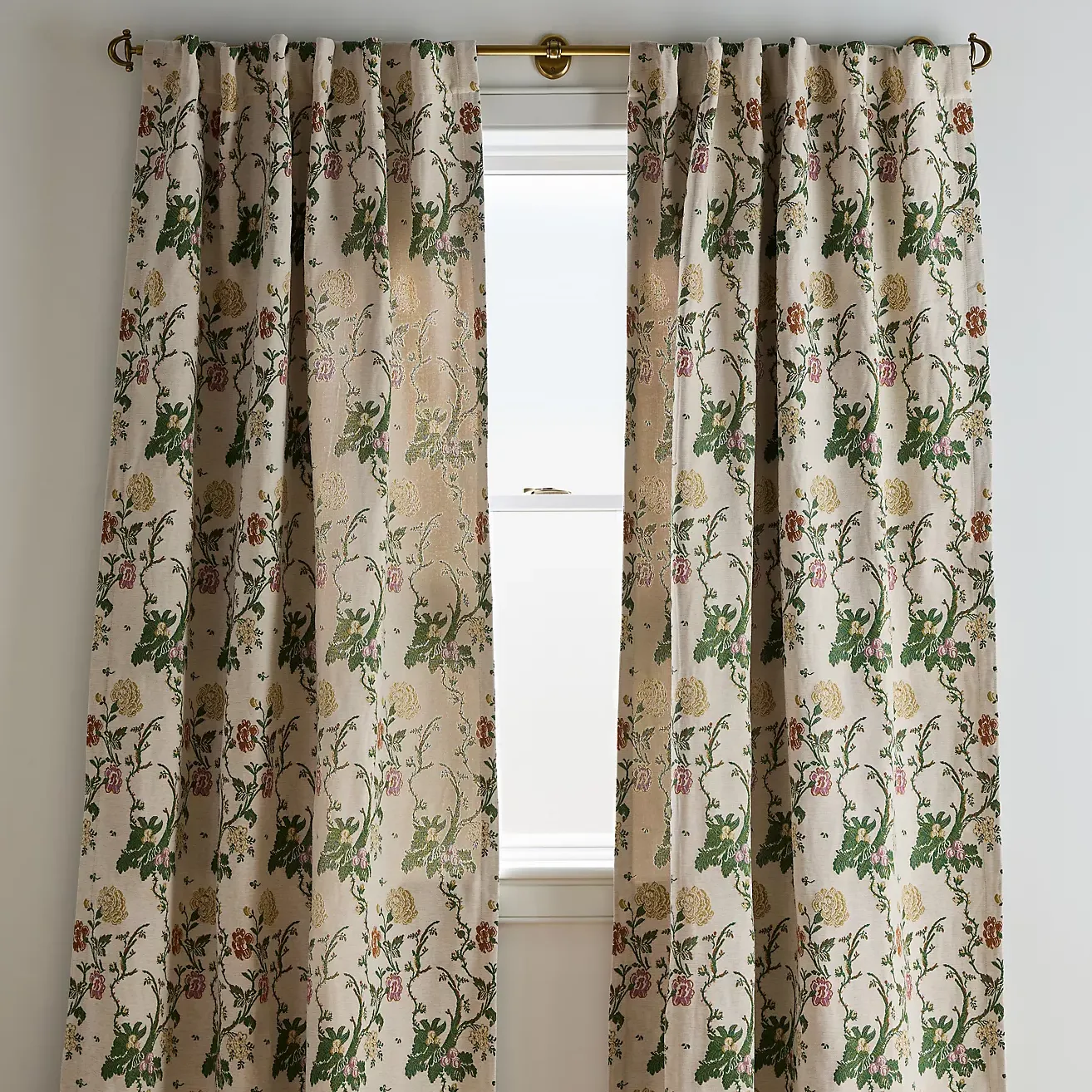 Jensine Floral Woven Jacquard Curtain