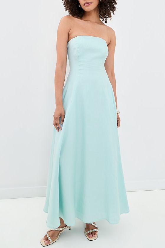 The Favorite Linen Dress - Aqua