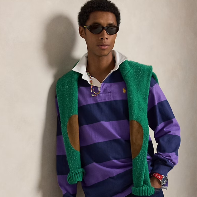 A striped Rugby Shirt by Ralph Lauren