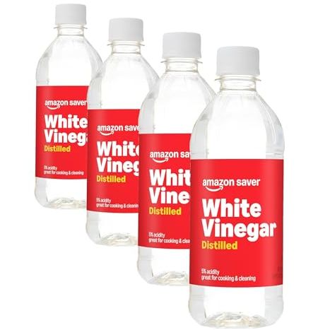 Amazon Saver, Distilled White Vinegar, Great for Cooking and Cleaning, 16 Fl Oz (pack of 4)