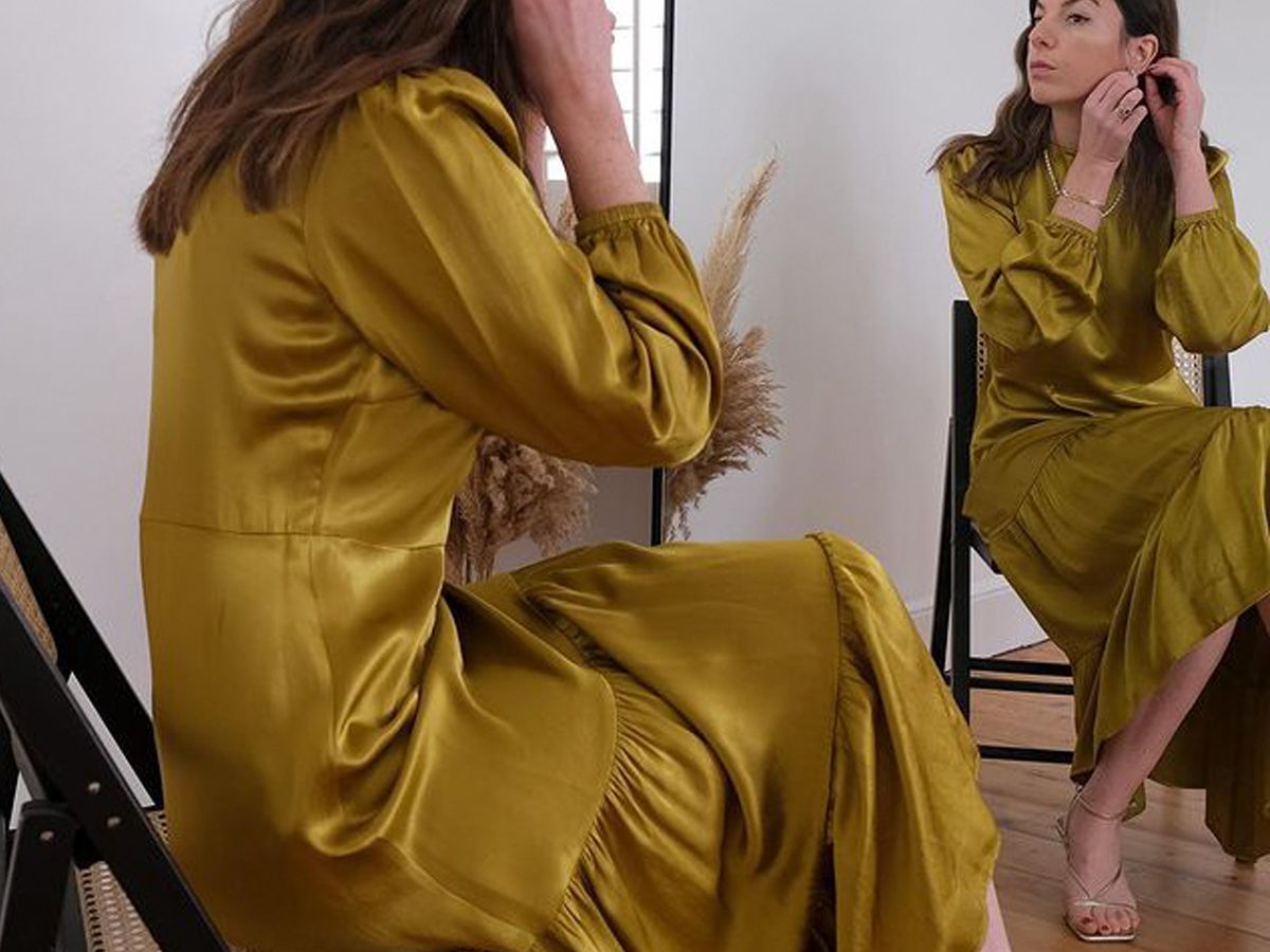 Marks and Spencer's Satin Dress Is Perfect for Christmas | Who What Wear