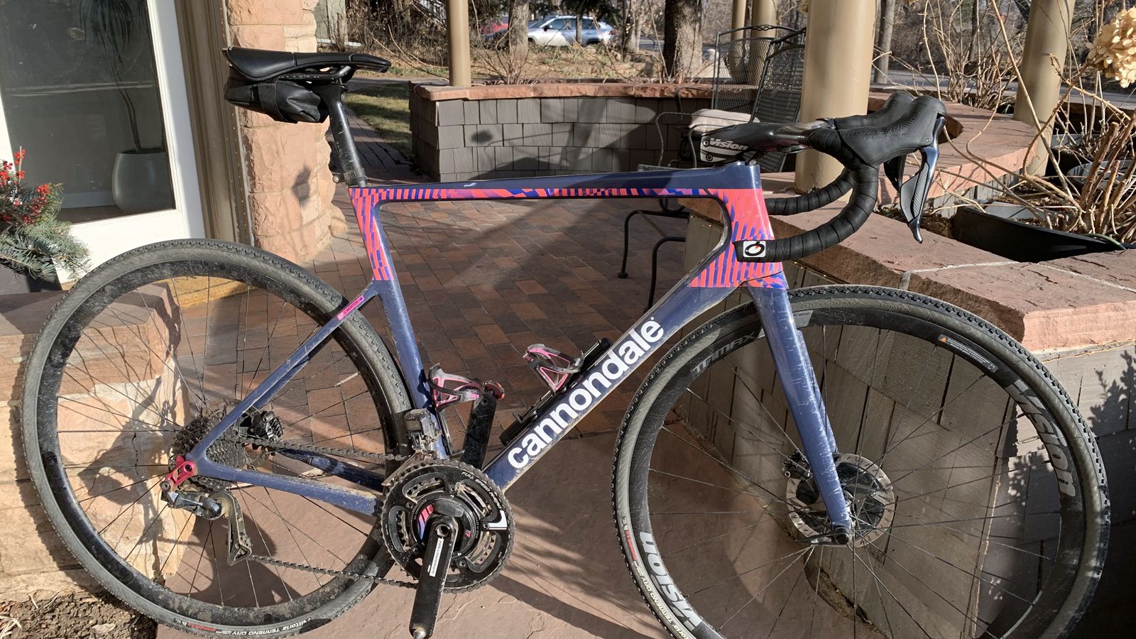 Lachlan Morton's Cannondale SuperSix Evo adapted for Old Man