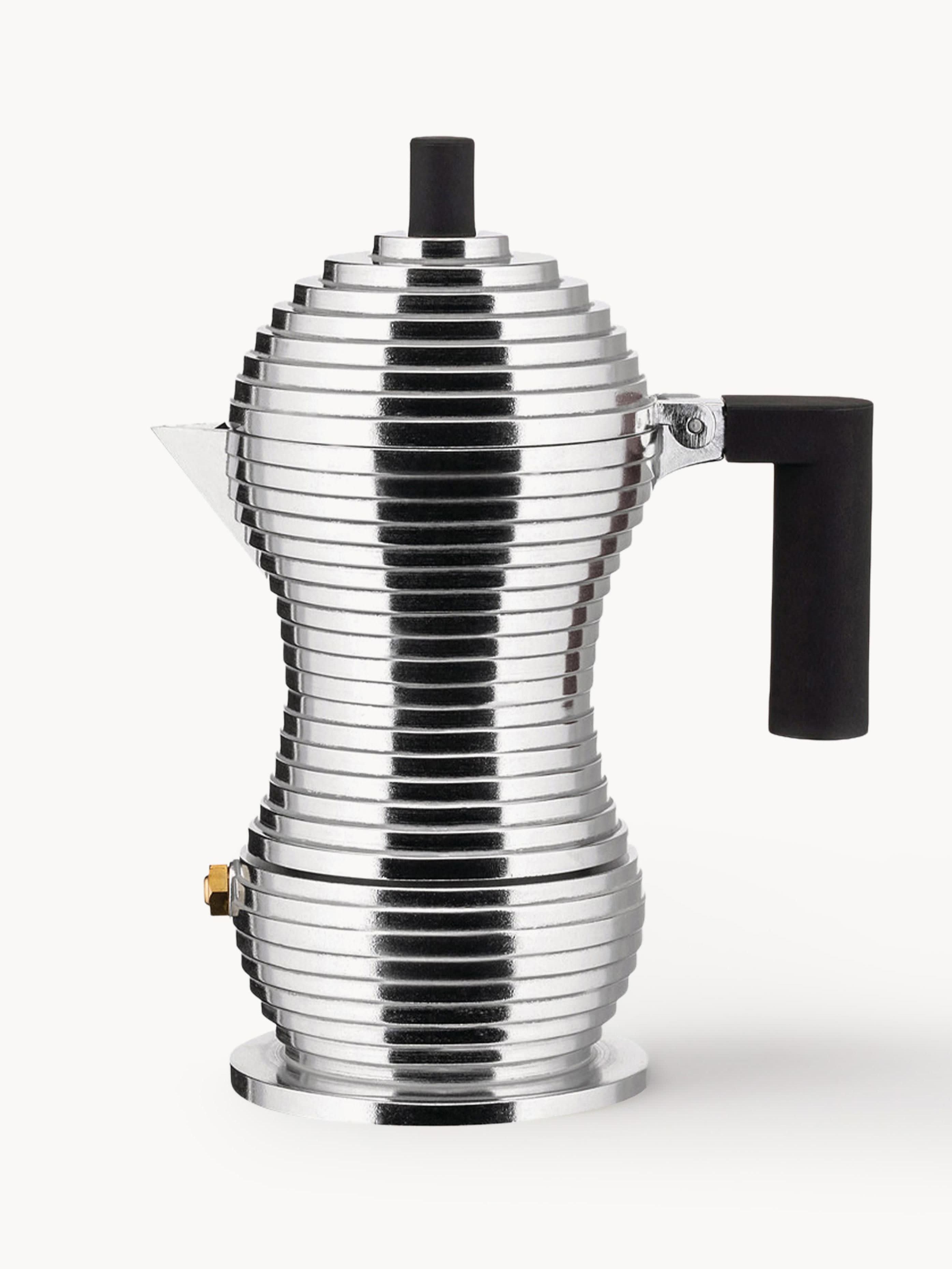 Espresso Maker Pulcina &amp;ndash; W 13 X H 17 Cm, for One Cup &amp;ndash; Glossy Silver Coloured