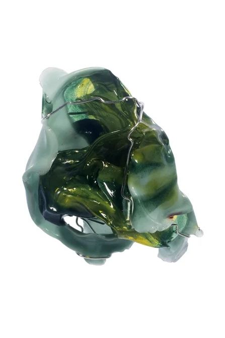 Caroline Zimbalist Green Frog Bioplastic Brooch