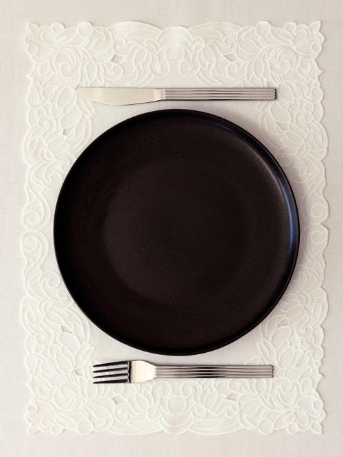 Embroidery-Detail Place Mats, Set of 2