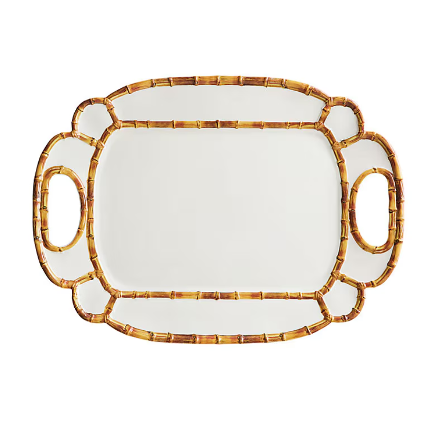Jacqueline Bamboo Melamine Serving Tray