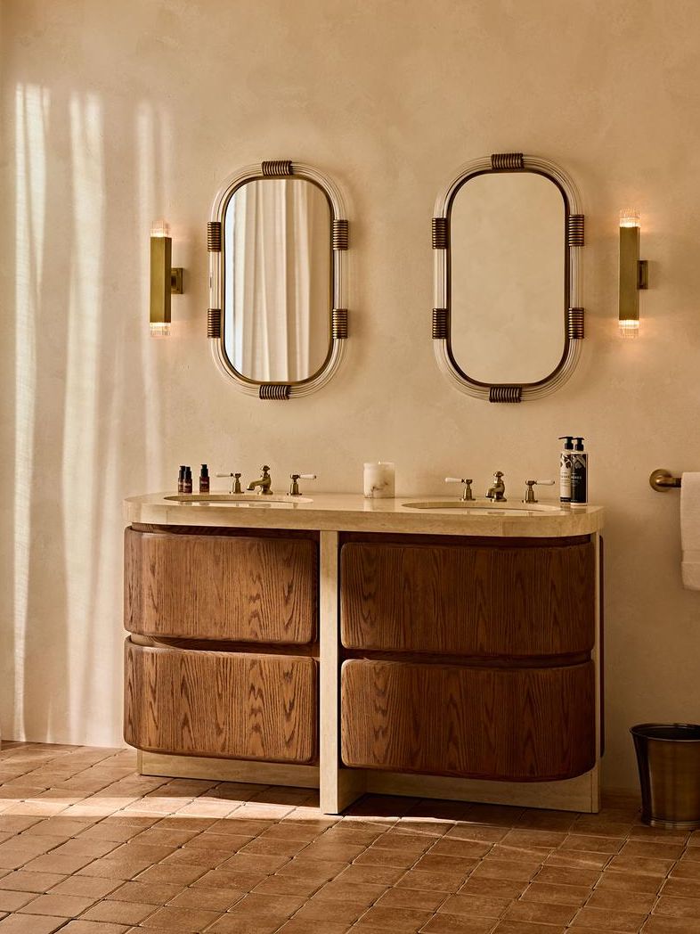 Tivoli Double Vanity, Travertine