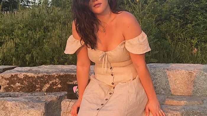 knee length dresses for ladies Madewell Blush Pink V-Neck Linen Blend Midi Dress