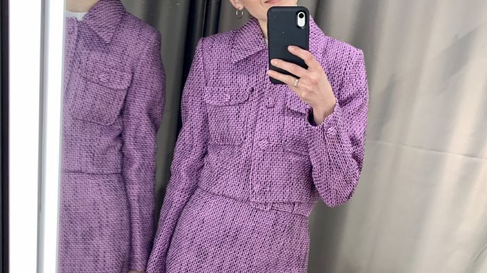 ＆her アンドハー tweed ジャケット コート Tweed Jacket Coat