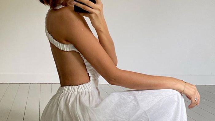sachin and babi light blue dress These 13 Cut-Out-Back Dresses Will Make a Serious Impact