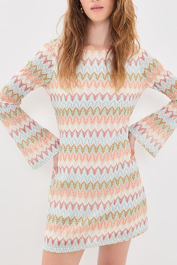 The Nathalie Dress - White Multi