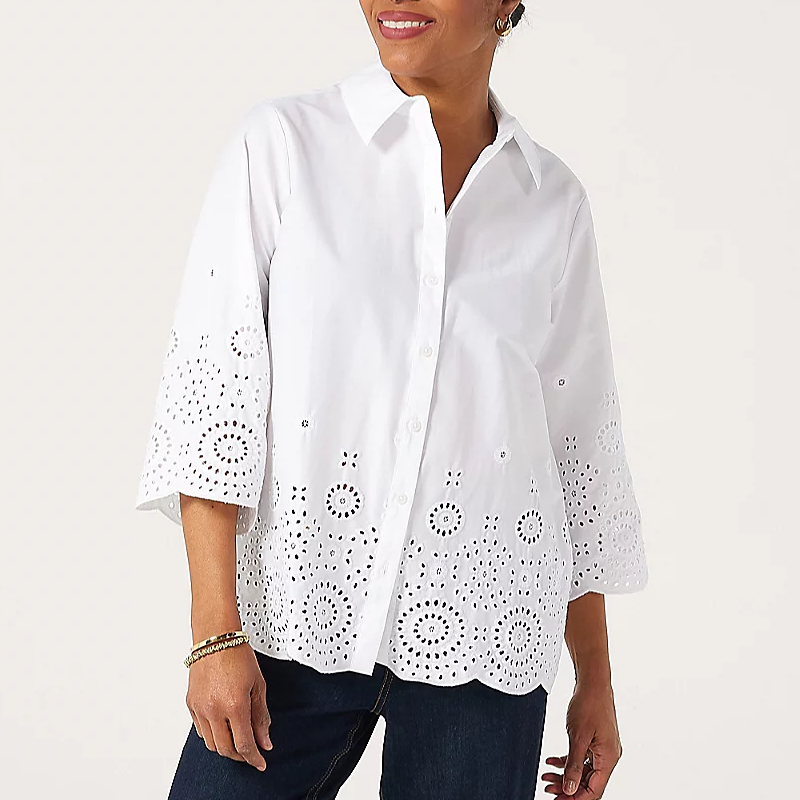 QVC, Ruth Langsford Broderie Shirt