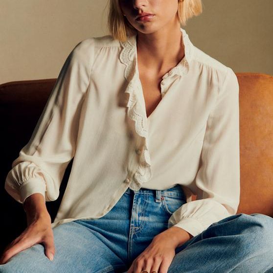 Chlo Shirt - Ecru - Silk - S&amp;eacute;zane