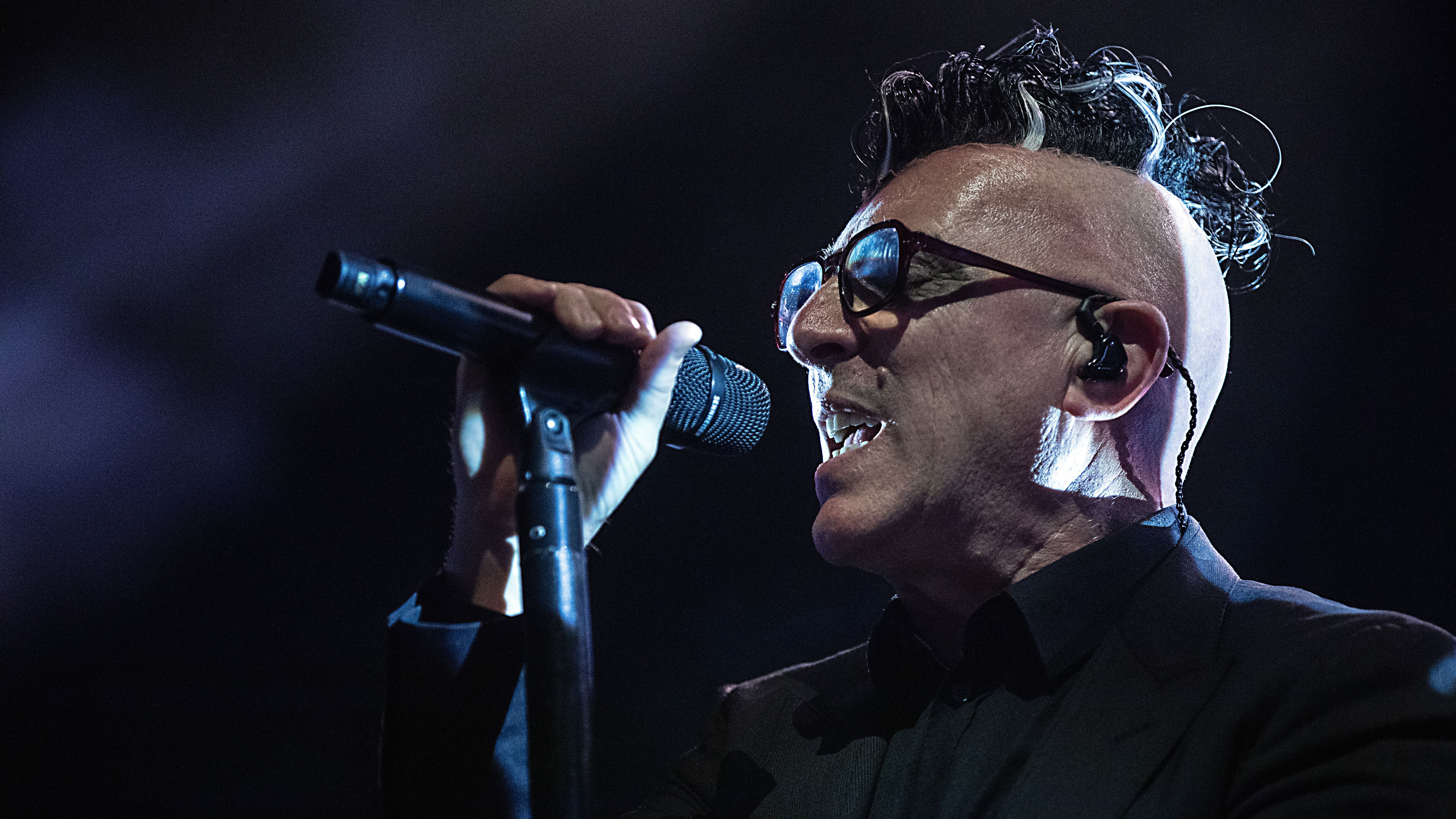 CHARLOTTE, NORTH CAROLINA - MAY 10: Singer Maynard James Keenan of Puscifer and A Perfect Circle performs at PNC Music Pavilion on May 10, 2025 in Charlotte, North Carolina. (Photo by Jeff Hahne/Getty Images)