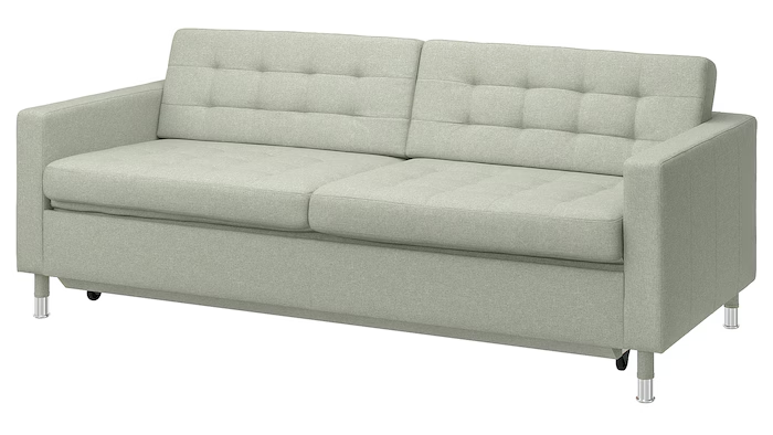 green button tufted sleeper sofa