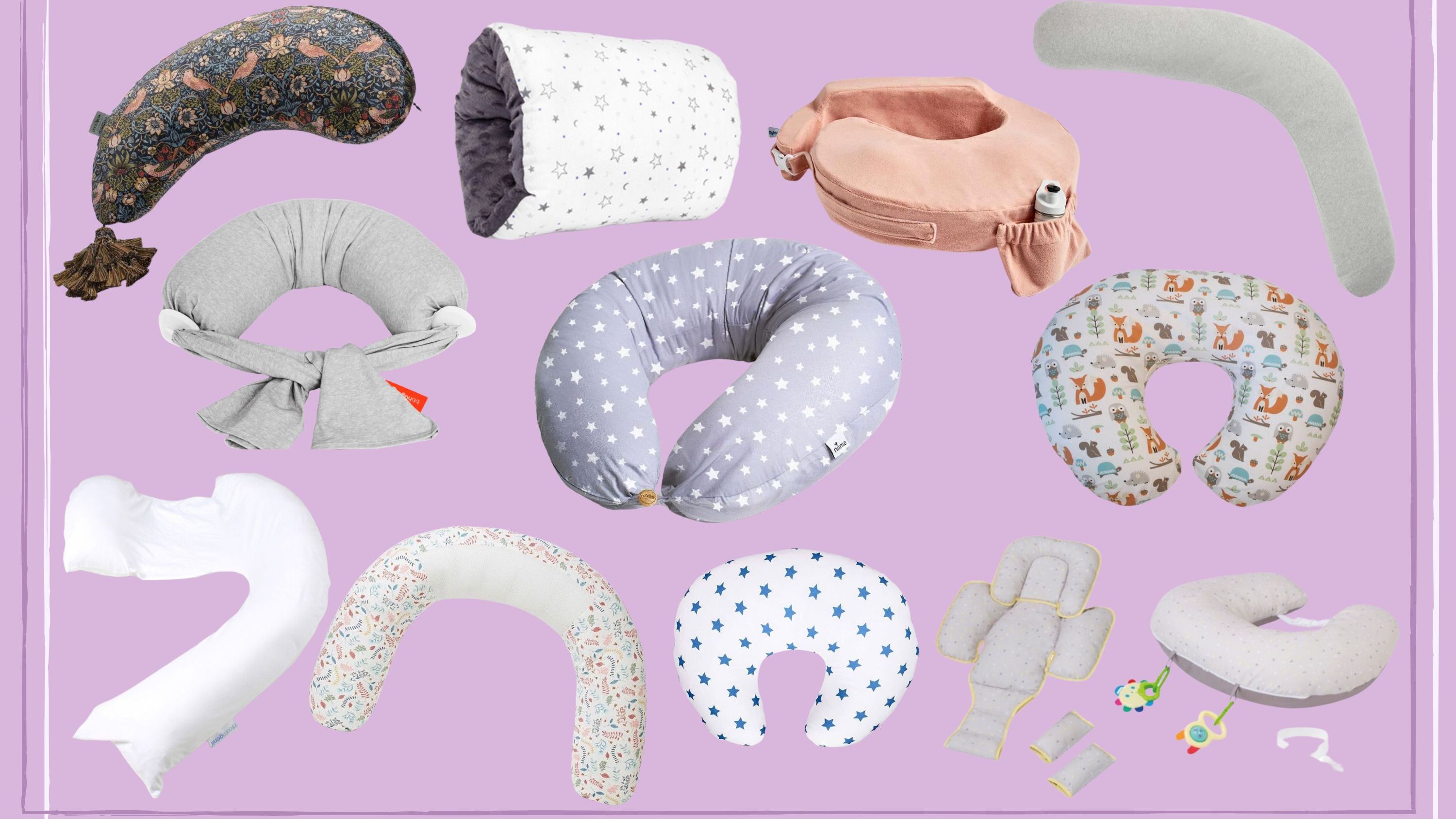 Momcozy Nursing Pillow Boppy Original Support Nursing Pillow, Blue - Main Image