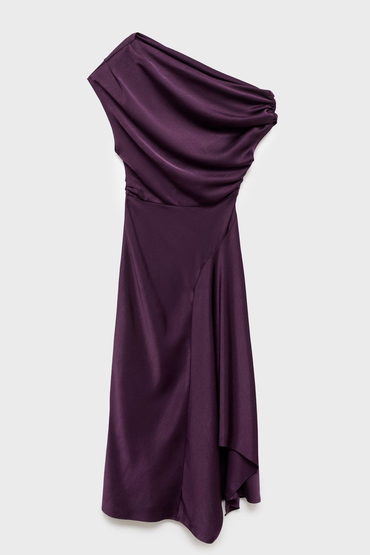 Mango asymmetrical satin dress