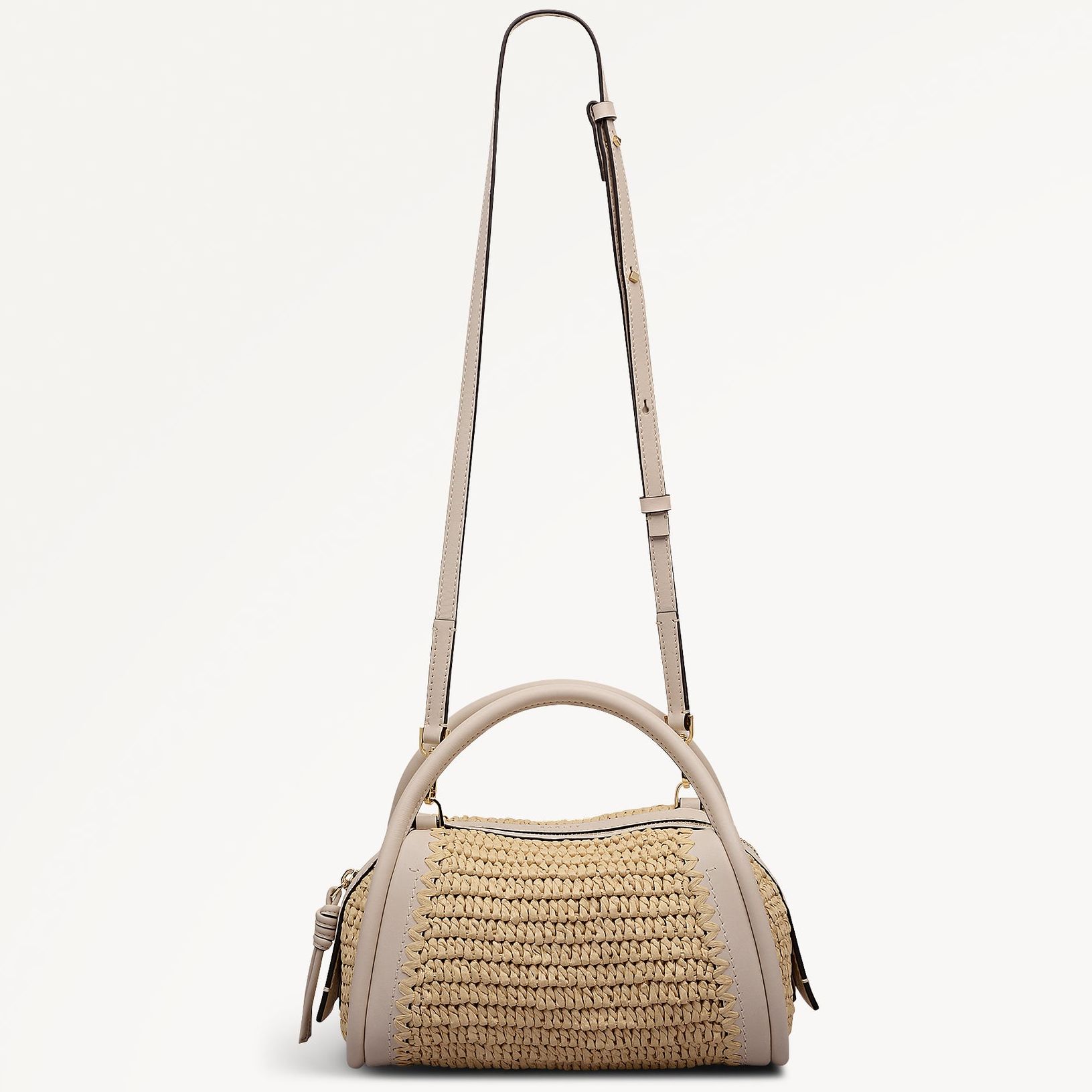 The Golborne - Raffia Small Ziptop Grab Natural - 113476 - Natural