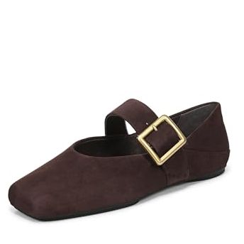 Franco Sarto Women's Oakes Ballet Flat Hickory Brown Suede 6.5 M