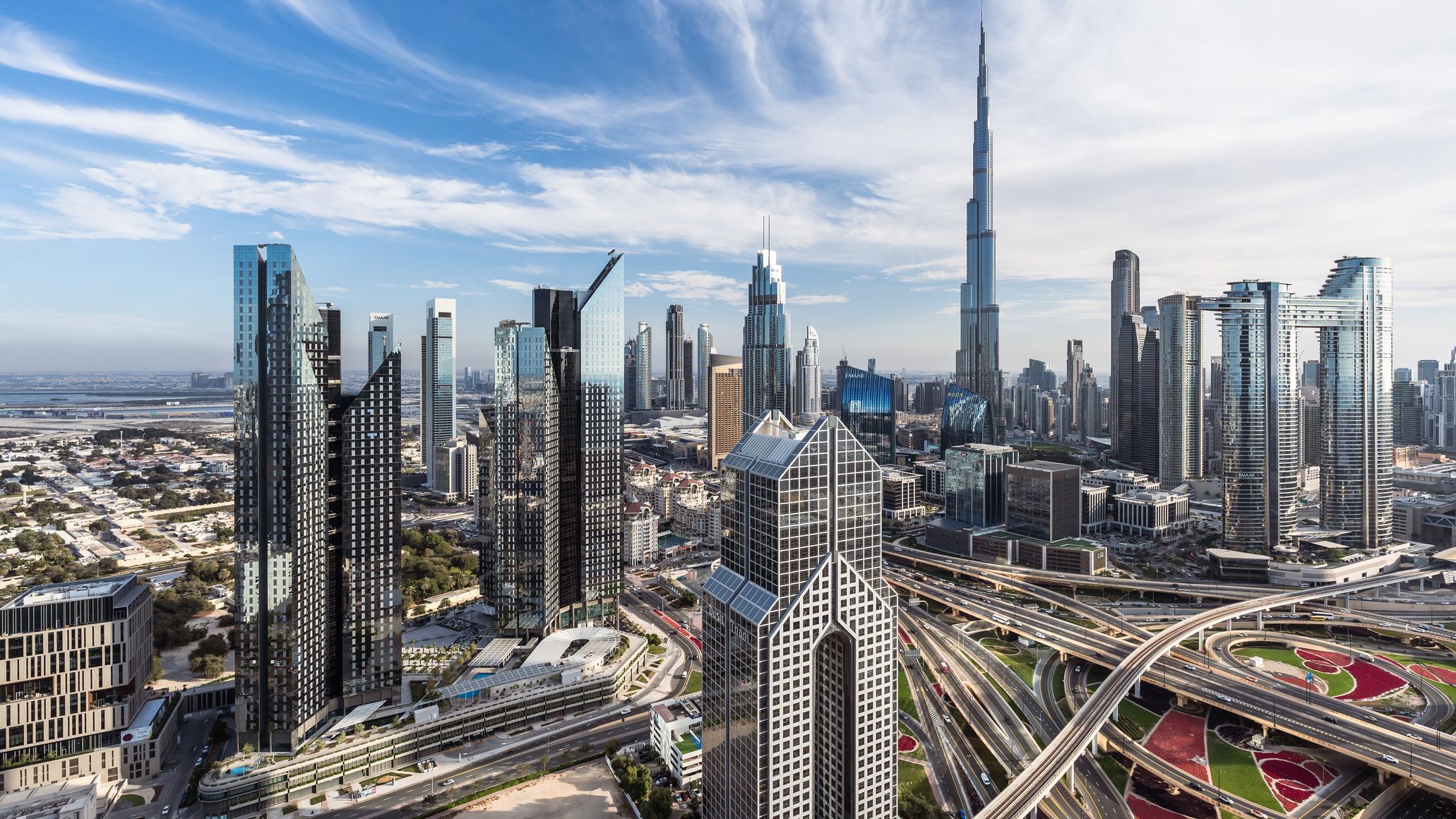 Sunny Downtown Dubai Skyline
