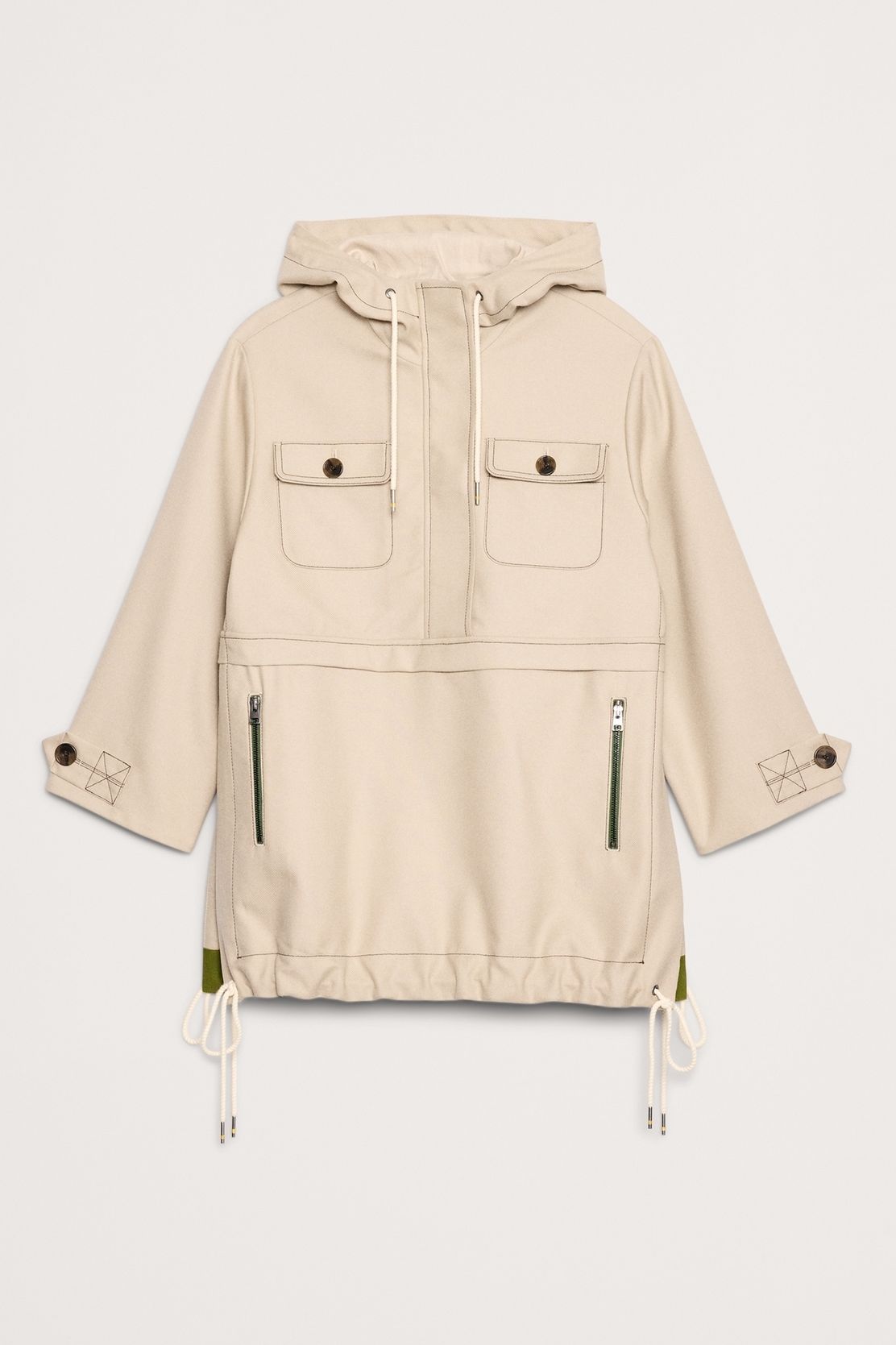 Oversized Italian Wool Utility Popover