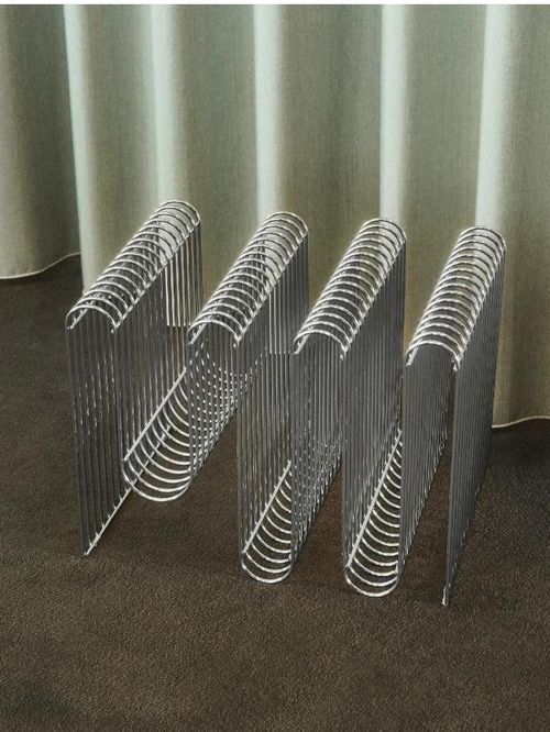 Curva Newspaper Stand, Silver