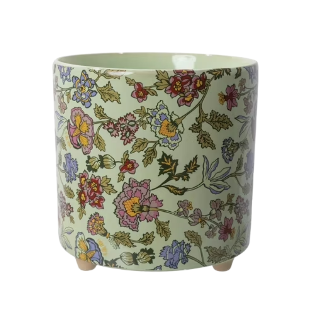 a floral outdoor planter