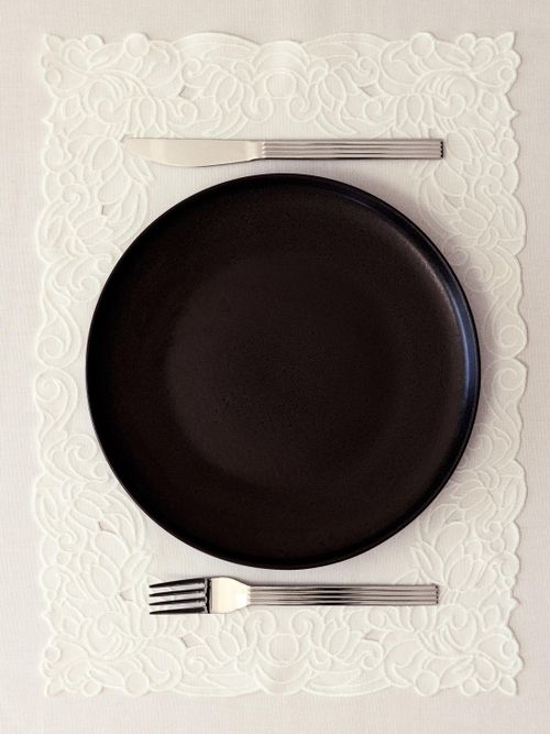 Embroidery-Detail Placemats, Set of 2