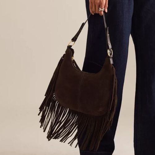 Image of brown fringe bag