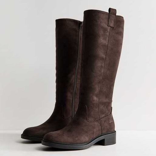 New Look, Faux Suede Knee High Boots