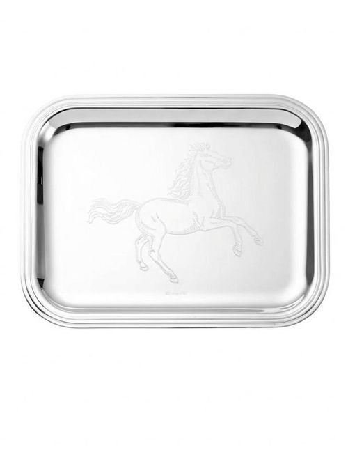 Christofle Albi Horse Silver-Plated Metal Tray&nbsp;