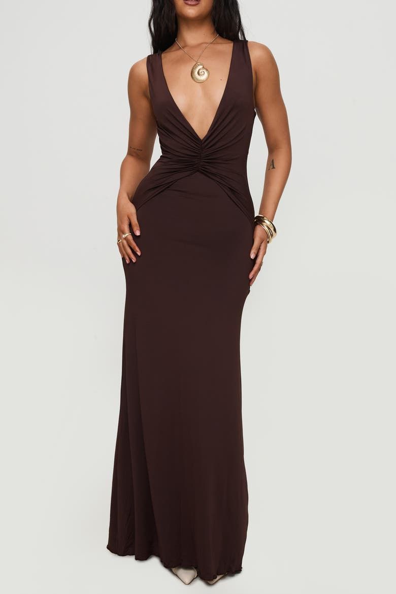 Frederica Plunge Maxi Dress