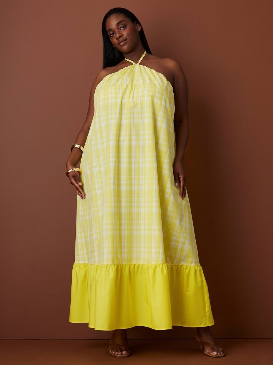 Target/Rosie Assoulin Yellow Halter Dress