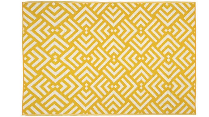 Kirkton House 6' X 9' Reversible Area Rug, Yellow Geometric