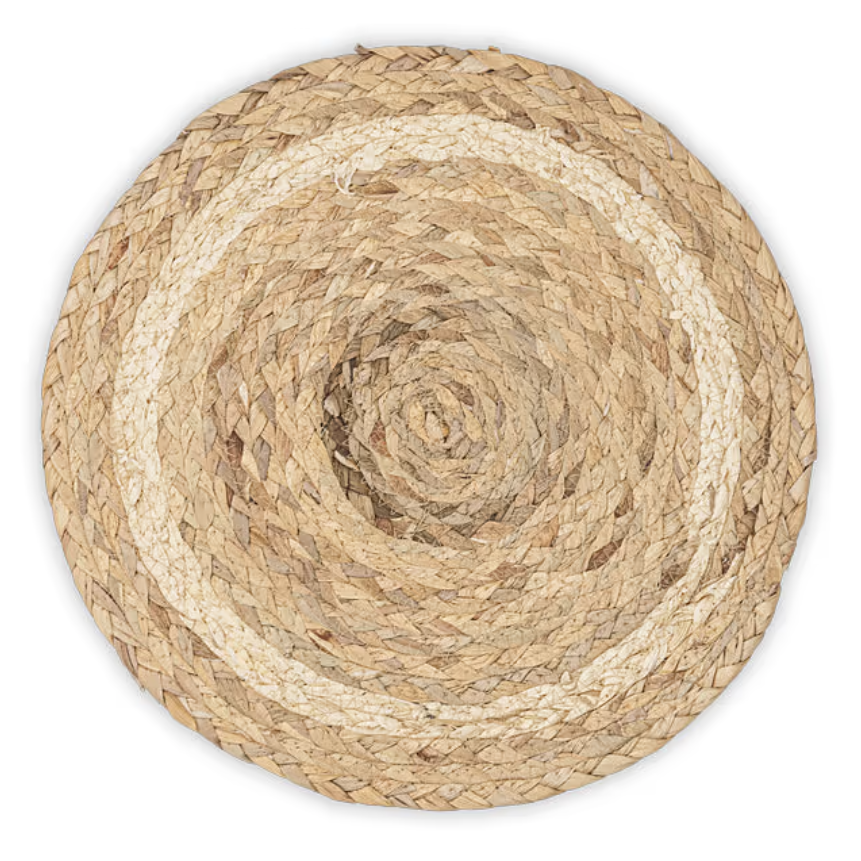 Nkuku, Lam Round Tablemats - Natural (set of 4)