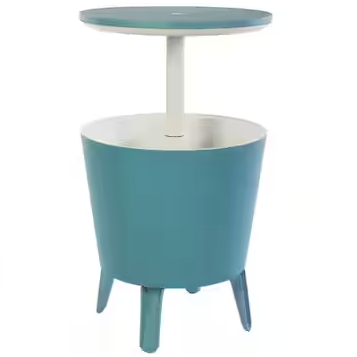 Cool Bar Teal Resin Table &amp;amp; Cooler