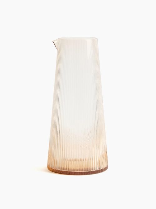 Fluted Glass Carafe 