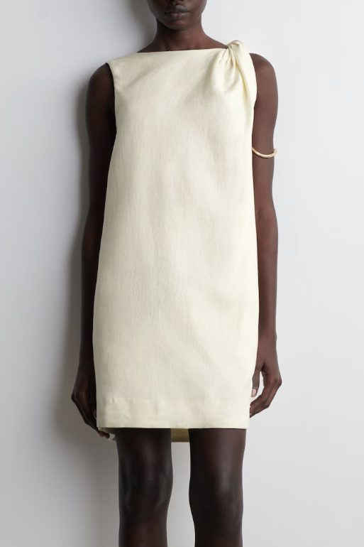 Cos , Twisted Linen-Blend Halterneck Dress