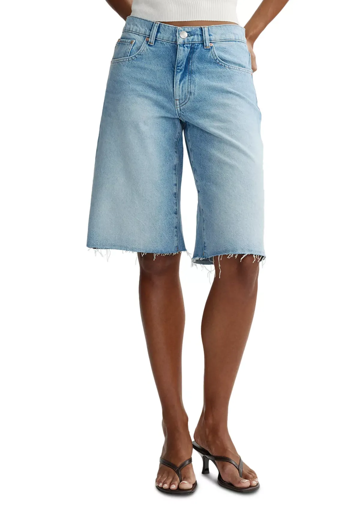 Abby Relaxed Denim Bermuda Shorts