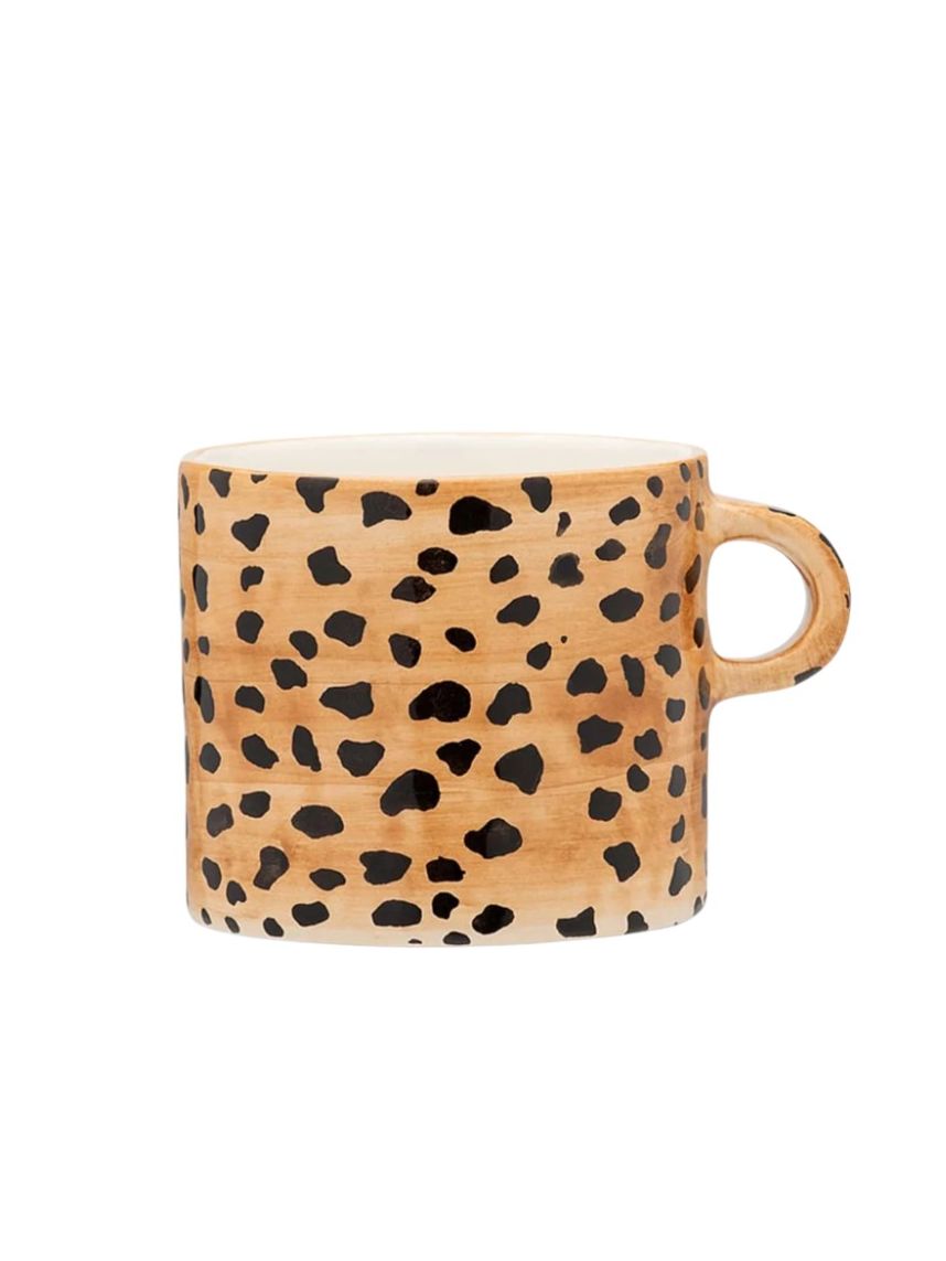Brown Leopard Print Ceramic Mug