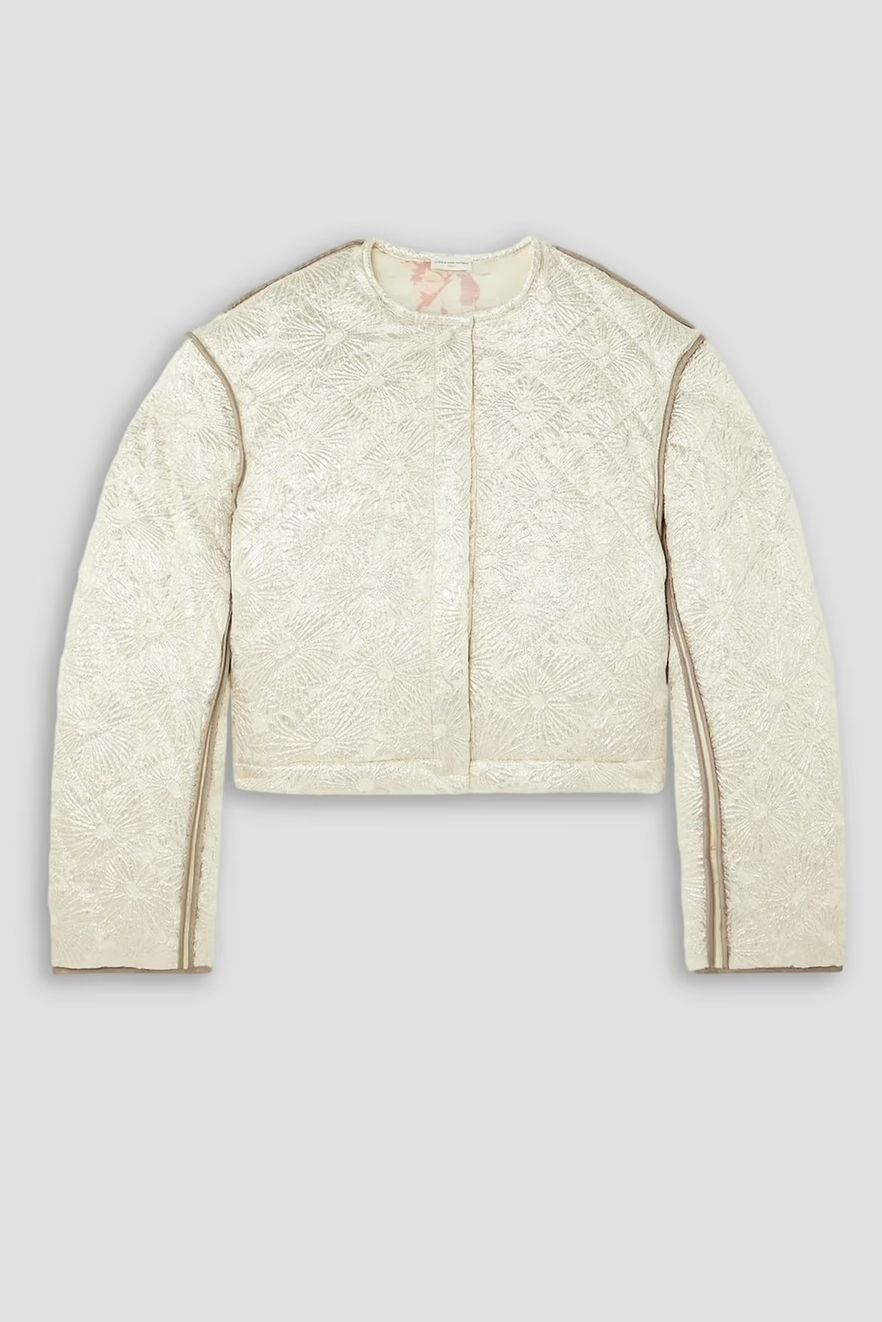 Dries Van Noten, Reversible Quilted Metallic Wool-Blend Brocade and Floral-Print Silk-Blend Jacket