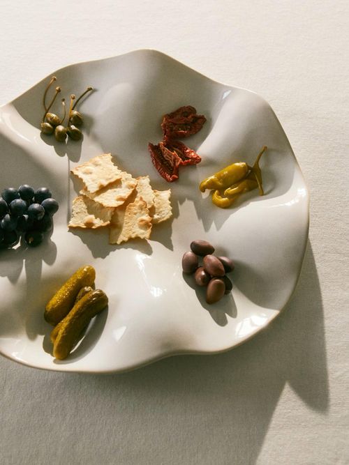 Sculptural Stoneware Serving Plate
