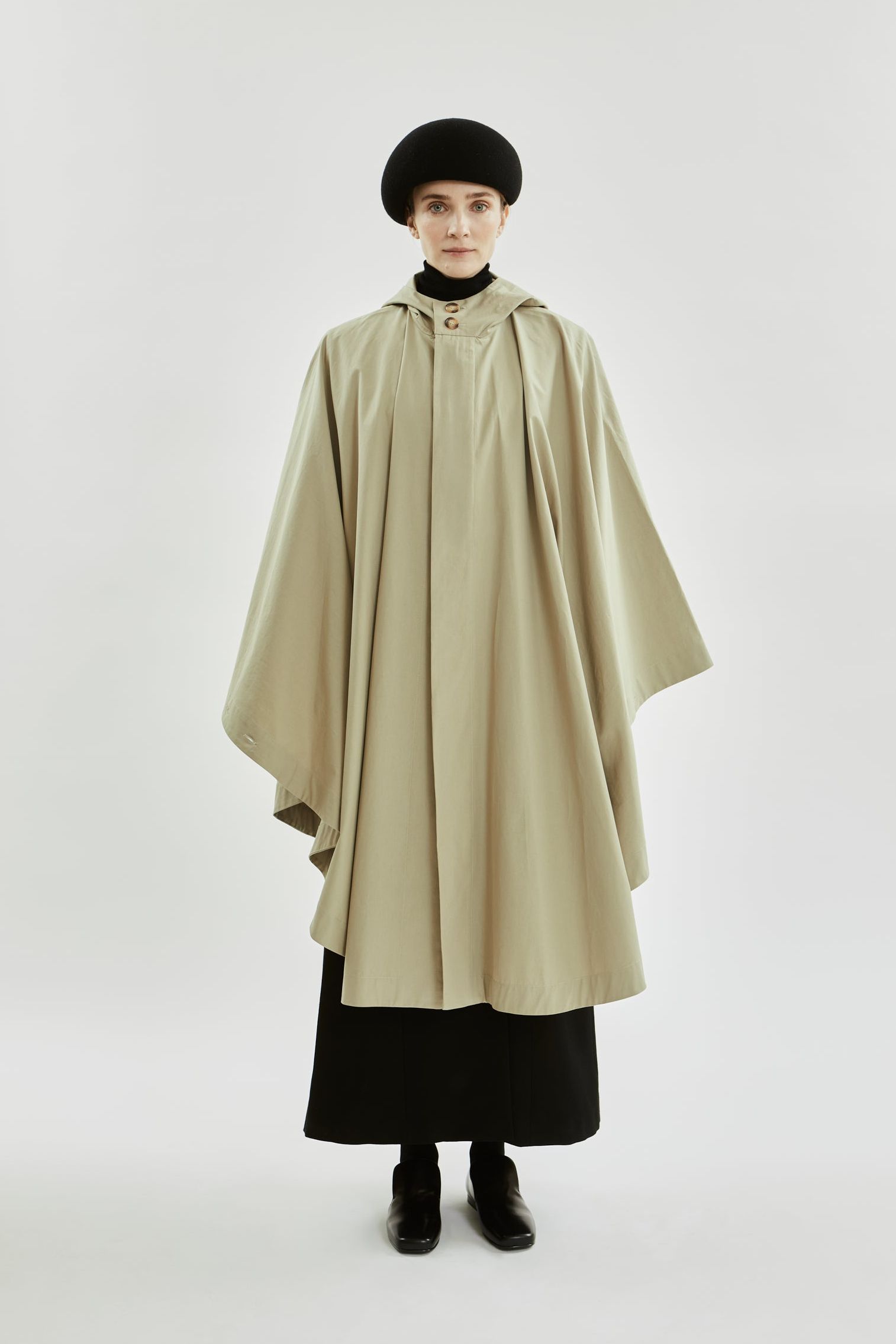 Odin Poncho | Beige - Water Repellent Organic Cotton - One Size