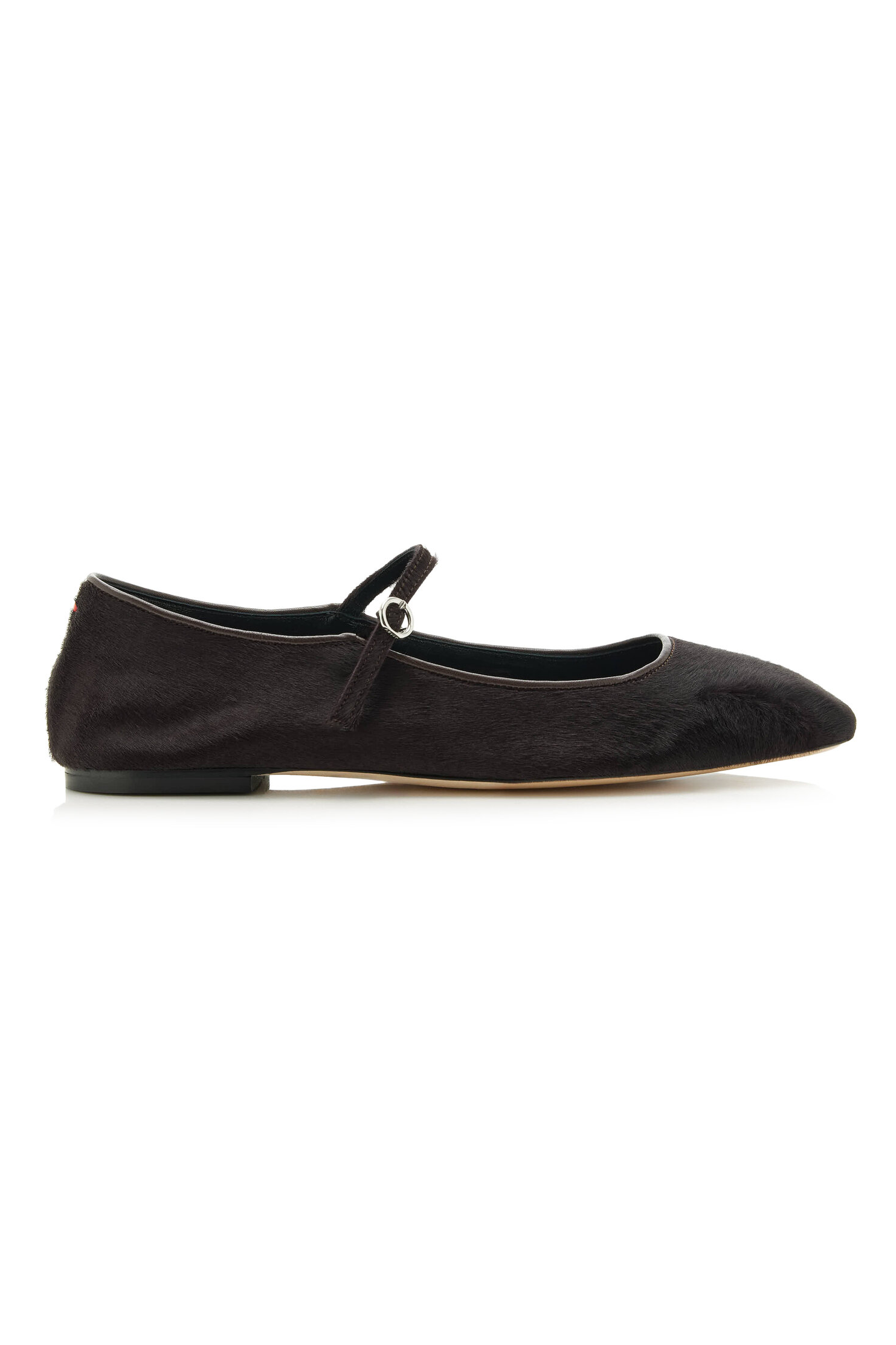 Aeyde Black Uma Ponyhair Mary-Jane Ballerina Flats