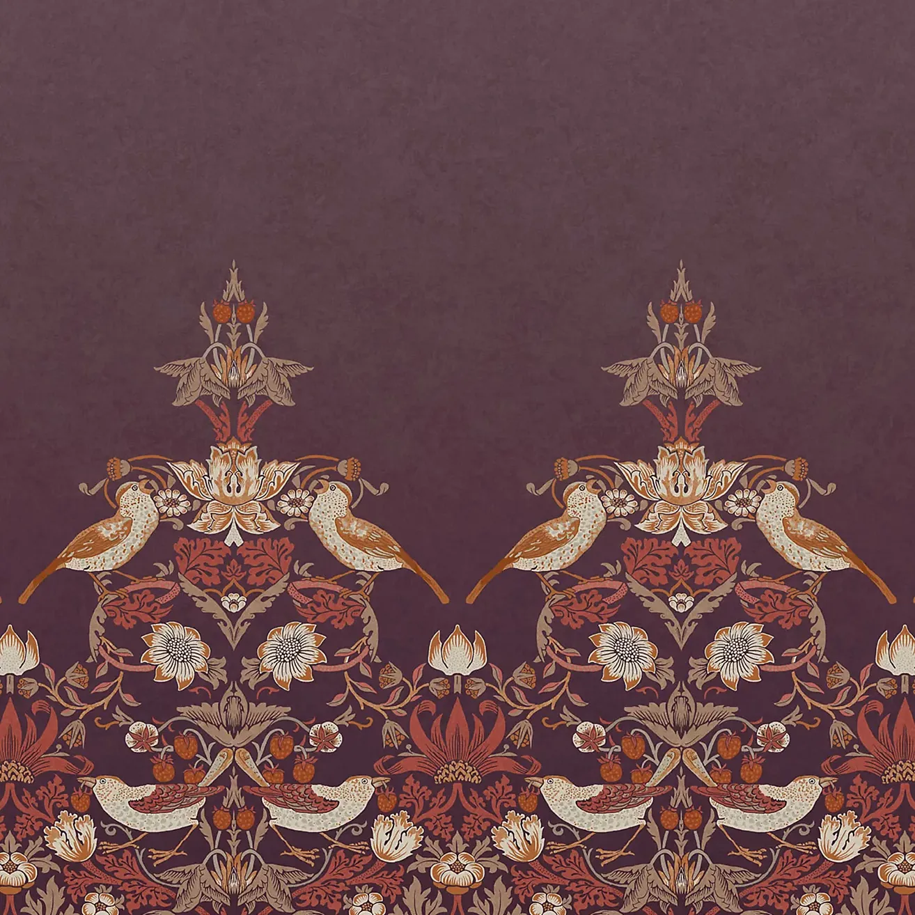 William Morris Strawberry Thief Unpasted Wall Mural