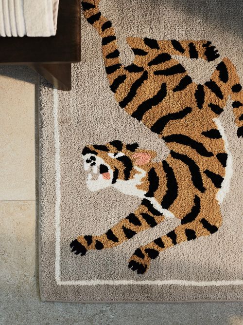 Cotton Bath Mat in Light Mole/Tiger