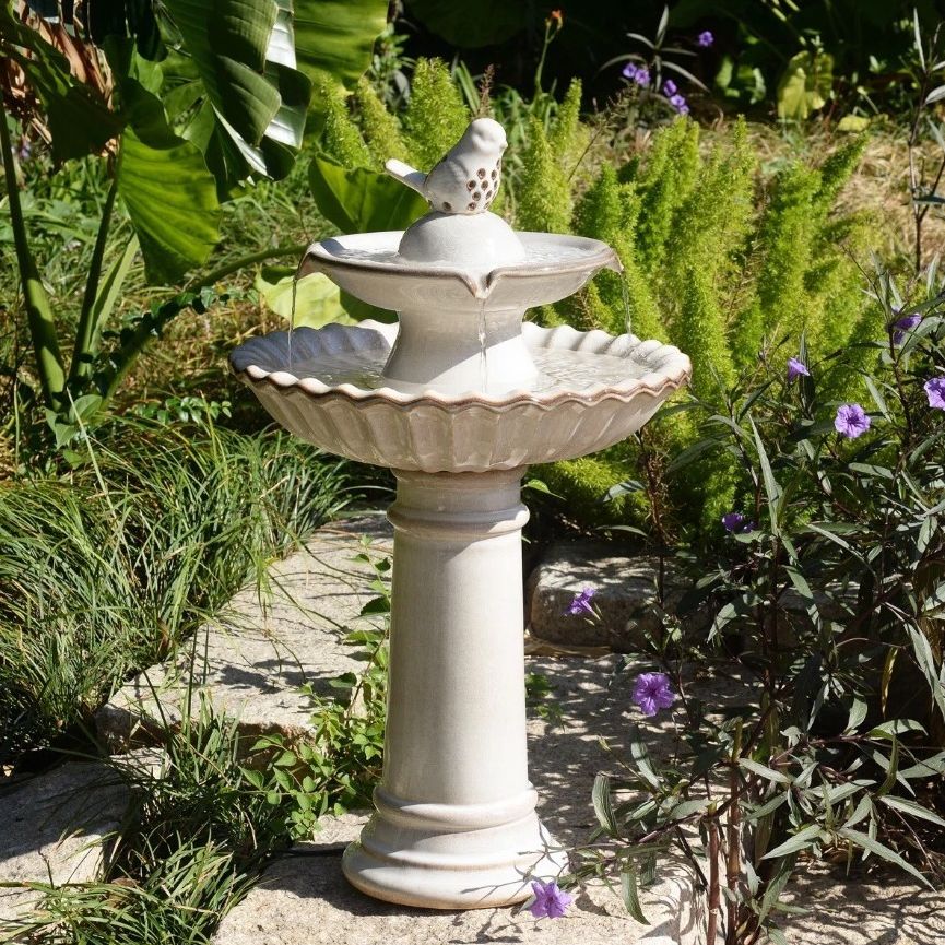 Wayfair, August Grove Fountain Bird Bath