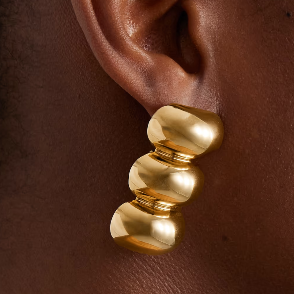 gold-toned ALA&amp;Iuml;A earrings